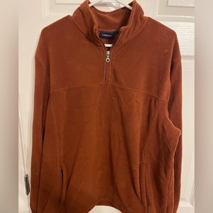 Croft & Barrow L Pull Over Fleece - Burnt Orange